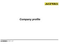 Company profile - Acerbis