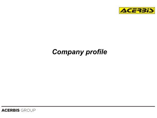 Company profile - Acerbis