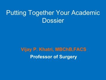 How to put a Dossier - UC Davis Health System