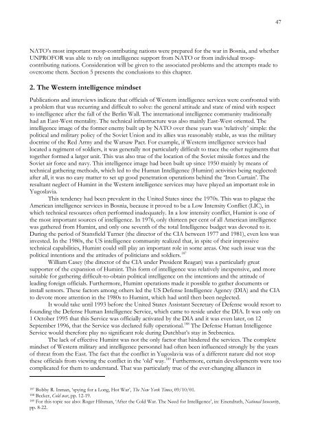 C. Wiebes - Intelligence en de oorlog in Bosnië 1992-1995. De rol van de inlichtingen- en veiligheidsdiensten - Engels