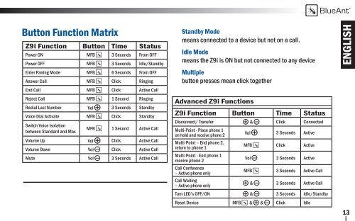 User Manual - English, French, Spanish (PDF ... - BlueAnt Wireless