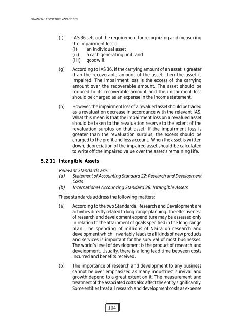 Financial Reporting and Ethics - The Institute of Chartered ...