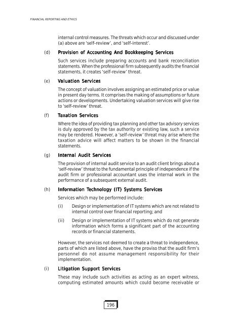 Financial Reporting and Ethics - The Institute of Chartered ...