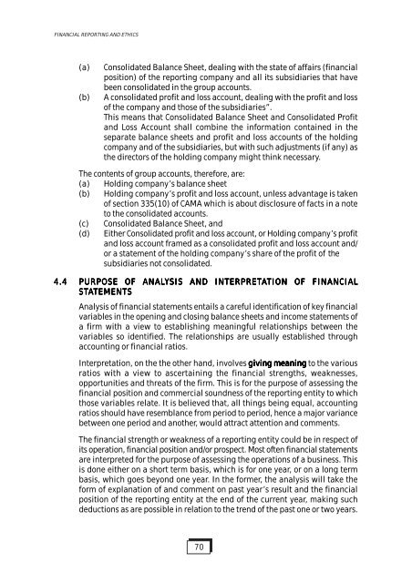 Financial Reporting and Ethics - The Institute of Chartered ...