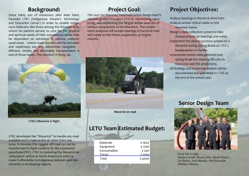 Project Objectives - LeTourneau University