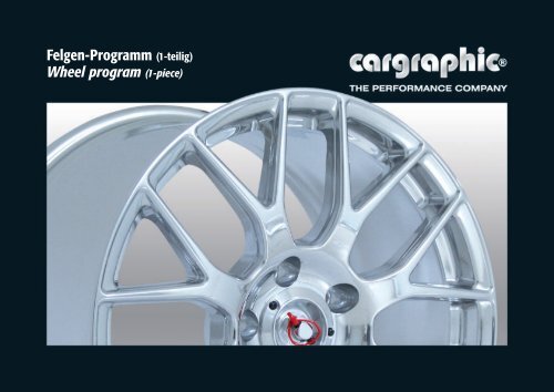 Felgen-Programm (1-teilig) Wheel program (1-piece) - Cargraphic