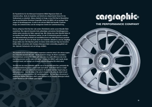 Felgen-Programm (1-teilig) Wheel program (1-piece) - Cargraphic