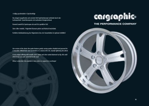 Felgen-Programm (1-teilig) Wheel program (1-piece) - Cargraphic