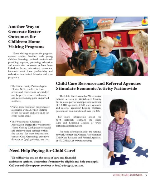 Business Case for Early Childhood Investment - Child Care Council ...