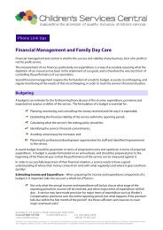 Financial Management and Family Day Care - Children's Services ...