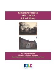 Kilmardinny House ARTS CENTRE A Short History Arts & Events ...