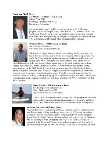 Meet Our Staff - Annapolis Yacht Club
