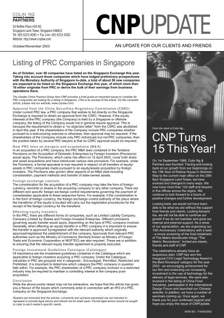 cnpupdate - Colin Ng and Partners