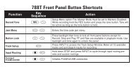 788T Front Panel Button Shortcuts - Sound Devices, LLC