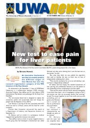 New test to ease pain for liver patients - UWA News staff magazine