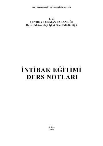 Ä°ntibak EÄitimi Ders NotlarÄ±.pdf - Meteoroloji Genel MÃ¼dÃ¼rlÃ¼ÄÃ¼