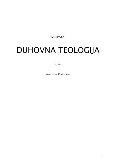 DUHOVNA TEOLOGIJA - Student Info