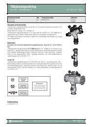 ProduktbladfÃ¶rdsad Tilbakeslagssikring - Type BA - Armatec