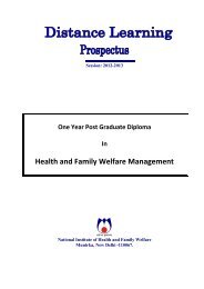 Health and Family Welfare Management - National Institute of health ...