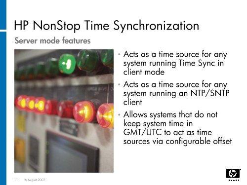 HP NonStop Time Synchronization presentation