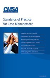 Standards of Practice for Case Management... practice as