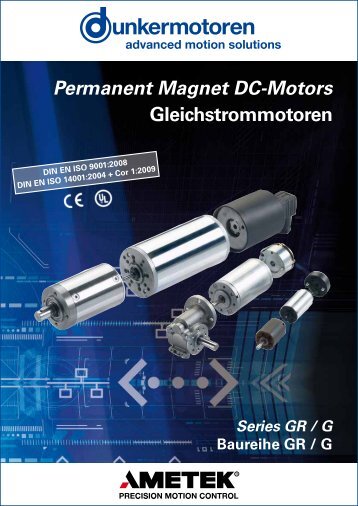 Kollektor-Gleichstrommotoren Baureihe GR/G - Dunkermotoren