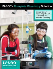 PASCO's Complete Chemistry Solution - Products - PASCO Scientific