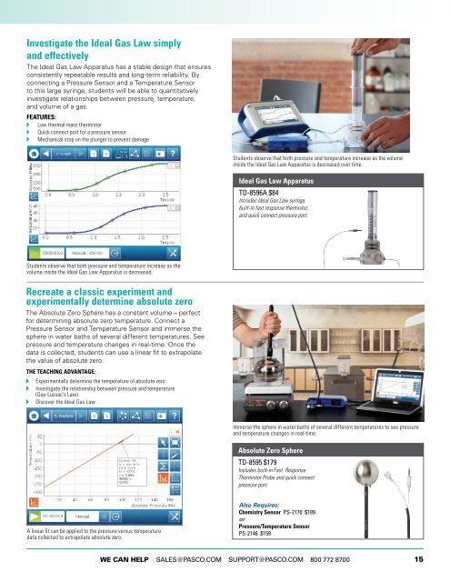 PASCO's Complete Chemistry Solution - Products - PASCO Scientific