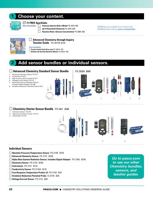 PASCO's Complete Chemistry Solution - Products - PASCO Scientific