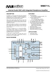 WM8711L, Rev 4.6 - Wolfson Microelectronics plc