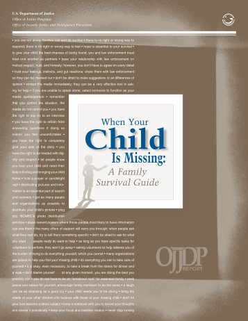 When Your Child Is Missing: A Family Survival Guide