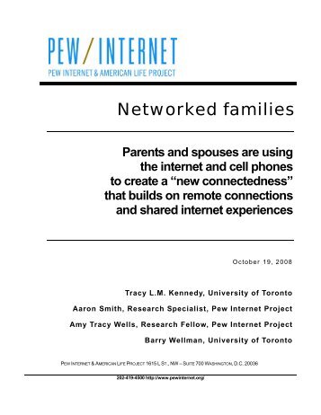 Networked families - Pew Internet & American Life Project