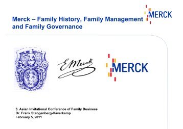 Merck â€“ Family History, Family Management and Family Governance