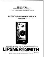 Lipsner-Smith Excel 1100 Operator's Manual