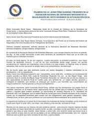 Leer las palabras del Lic. Javier PÃ©rez Almaraz, Presidente de la ...