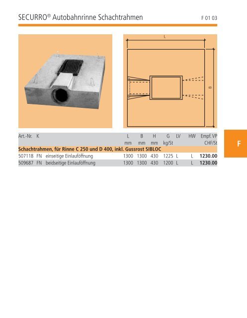 BIRCO PLUSÂ® Rinne NW 100 - Bieri Baumaterial AG