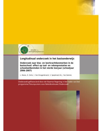 Longitudinaal onderzoek in het basisonderwijs