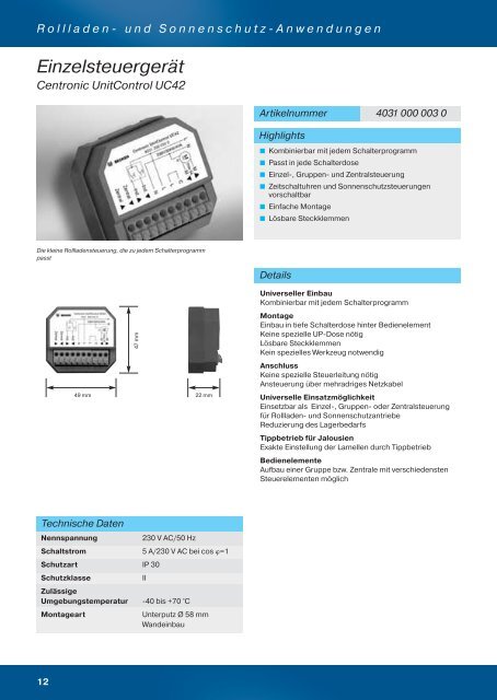 Becker Centronic Katalog - auf enobi.de