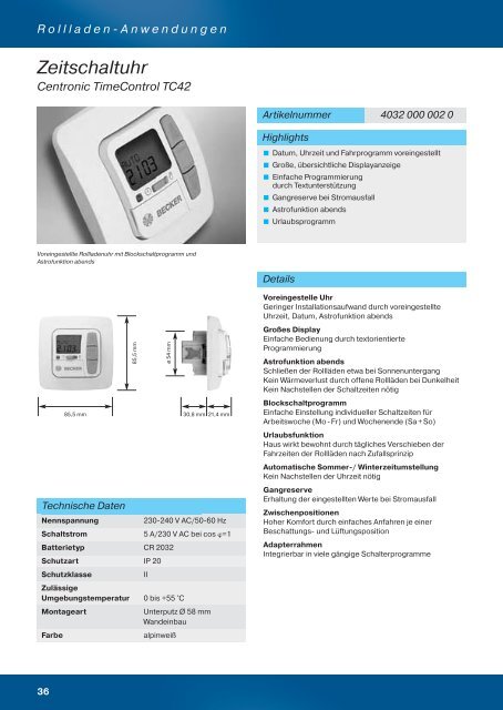 Becker Centronic Katalog - auf enobi.de