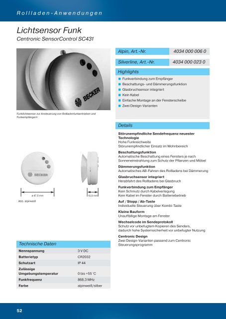 Becker Centronic Katalog - auf enobi.de