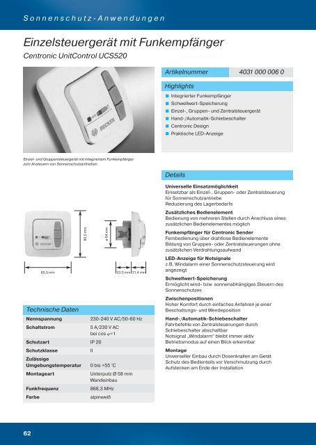 Becker Centronic Katalog - auf enobi.de