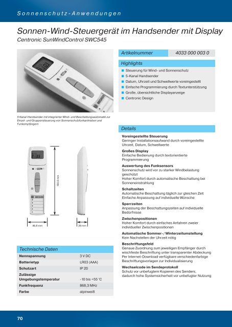 Becker Centronic Katalog - auf enobi.de