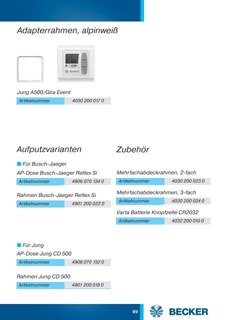 Becker Centronic Katalog - auf enobi.de