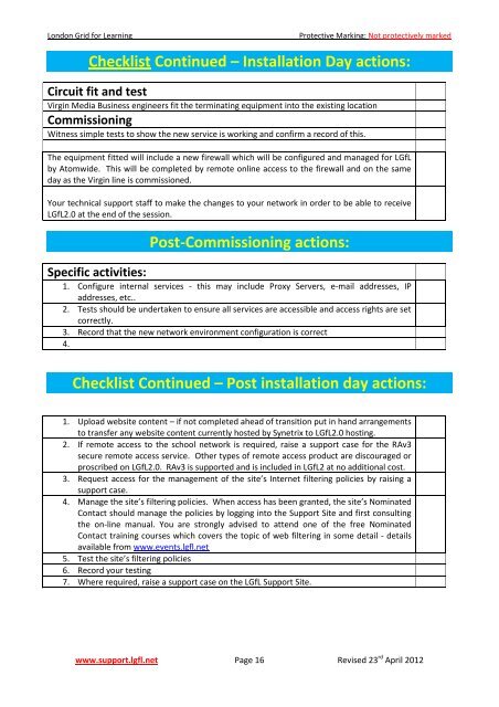 LGfL 2.0 Transition Technical Guide for Schools