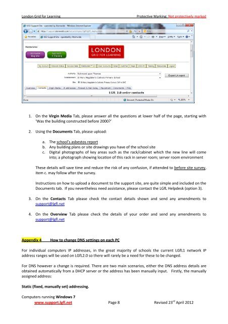 LGfL 2.0 Transition Technical Guide for Schools