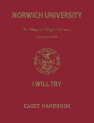 Norwich University Cadet Handbook