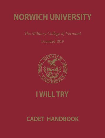 Norwich University Cadet Handbook