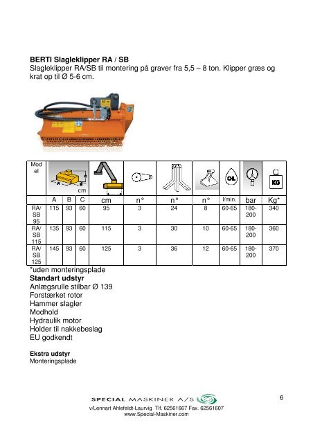 Berti Professional 2012 - Special Maskiner A/S