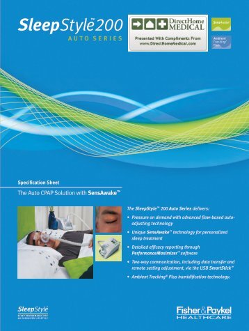 SleepStyle™ 200 AutoCPAP Series Brochure - Vigor8