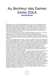 Au Bonheur des Dames Emile ZOLA - livrefrance.com